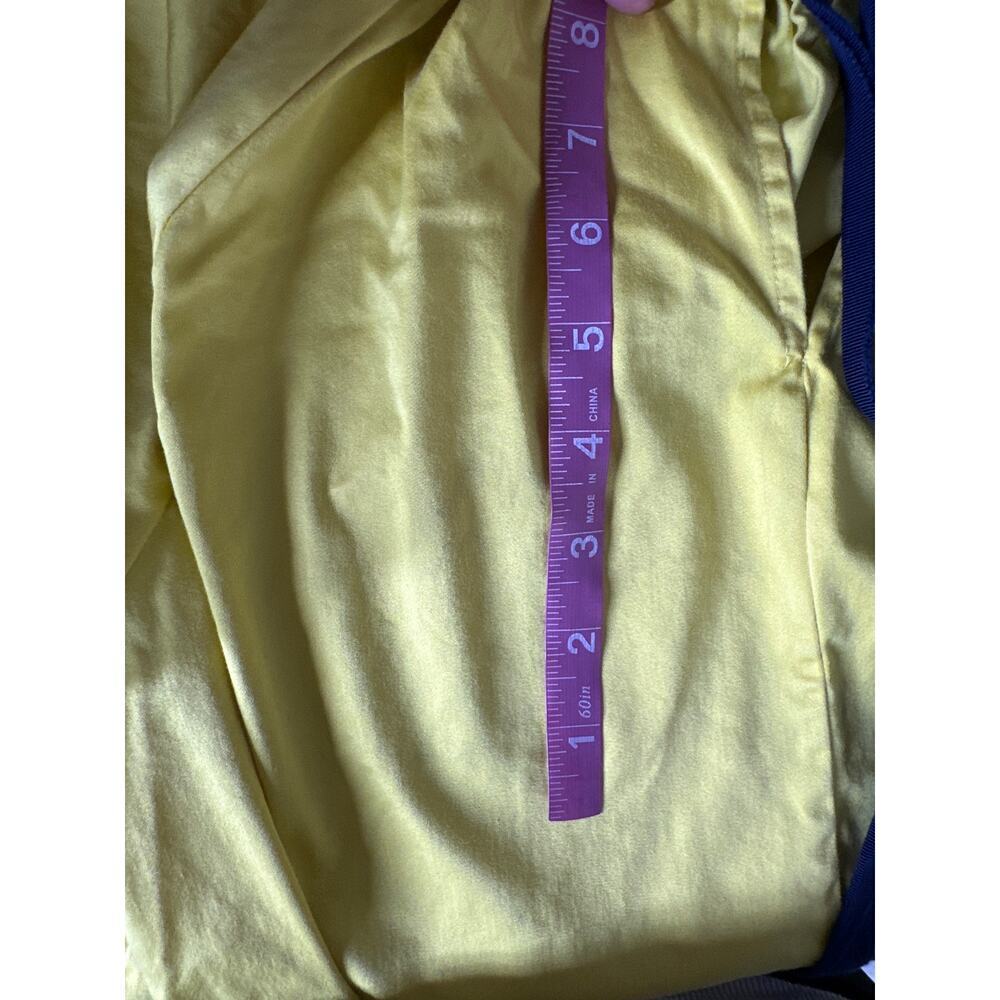 Roksanda Mini Dress Short Sleeve Mock Neck Relaxed Fit Yellow Black Bow Back M - Picture 7 of 10